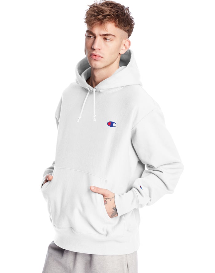 Champion Reverse Weave C Logo Hoodie Heren - Wit - Belgie 2418AQJHK